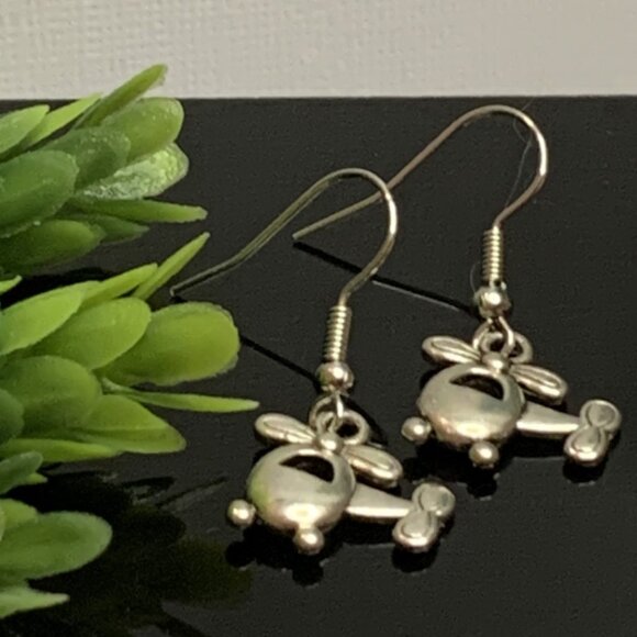 Helicopter Earring, Copter Earring, Gift Idea, Silly Earring, Funny Earrings - Picture 2 of 6